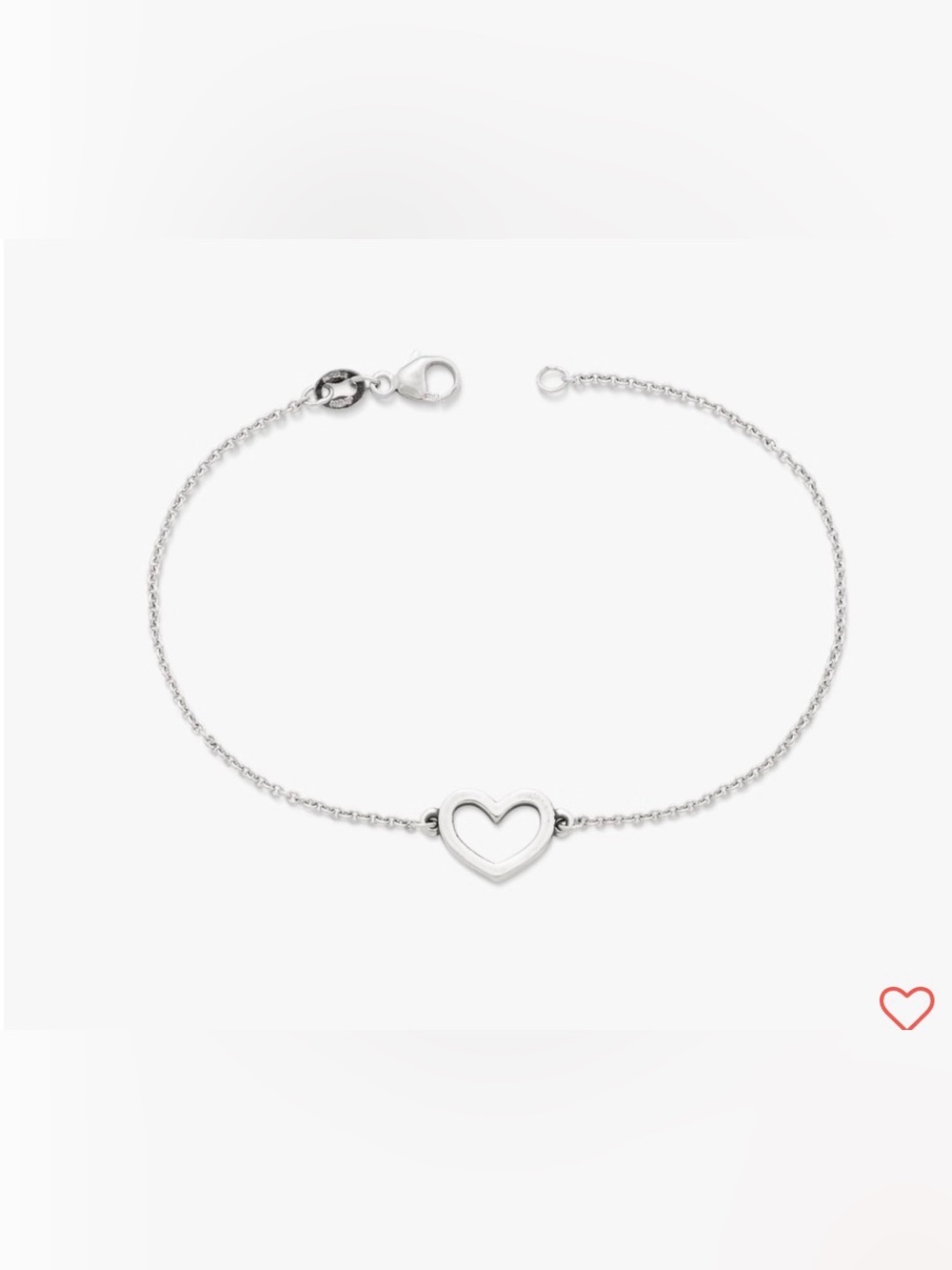 James Avery Petite Heart Link Bracelet -small